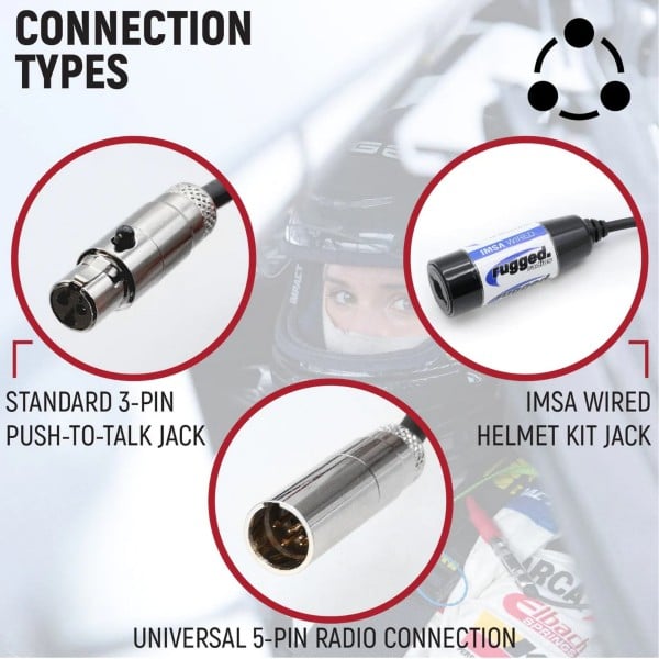 Rugged Radios IMSA 4-Conductor 4C Circle Track Road Race Car Harness