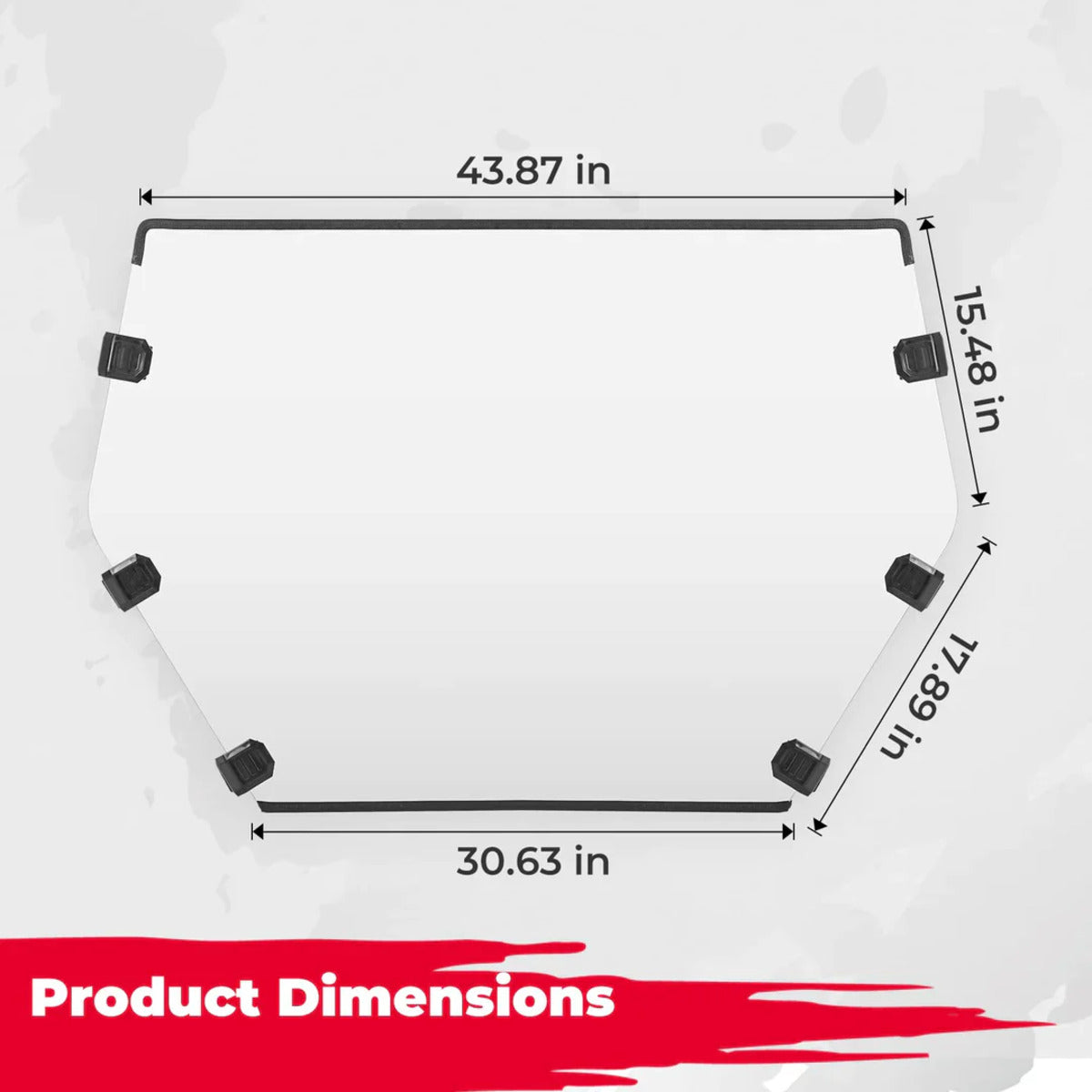 Kemimoto CF Moto ZForce 950 Scratch Resistant Front Full & Rear Windshield