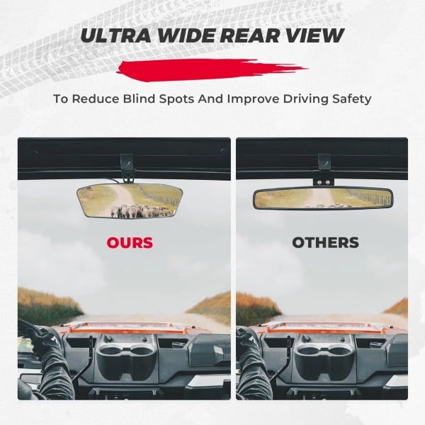 Kemimoto Can-Am Maverick Trail/ Sport/ MAX/ Commander LED Center Rear Mirrors with Light