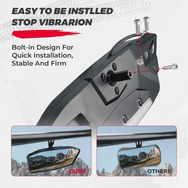 Kemimoto Can-Am Maverick Trail/ Sport/ MAX/ Commander LED Center Rear Mirrors with Light