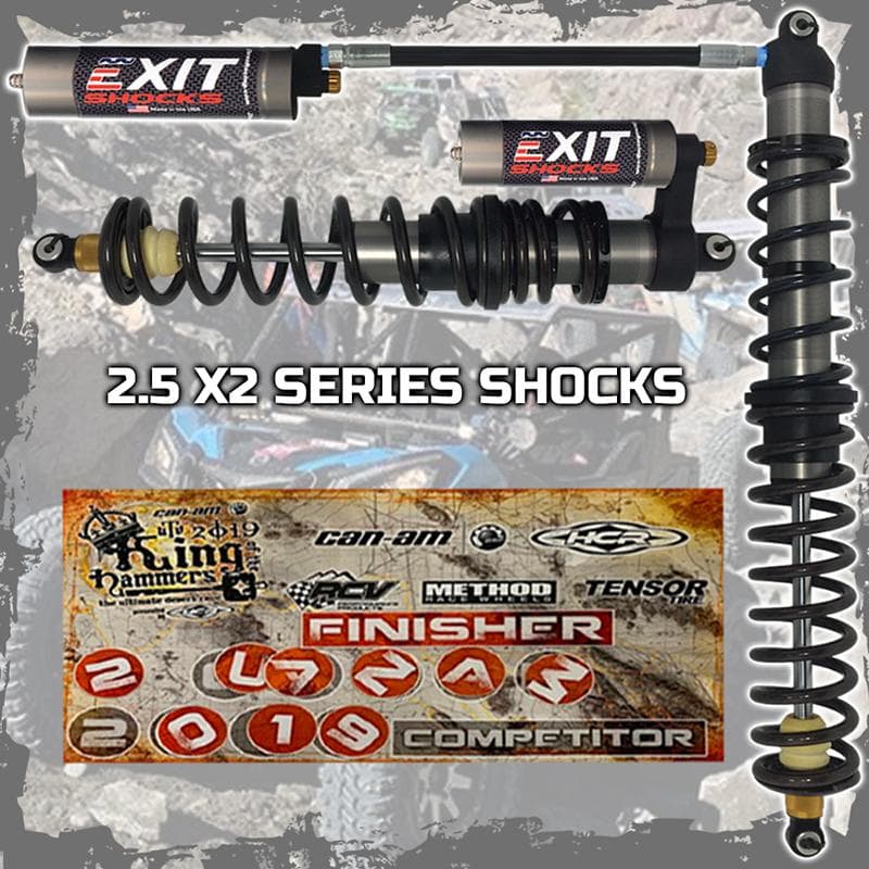 ZBroz Can-Am Maverick X3 72" 2-SEAT EXIT Shocks 2.5 X2 Series (2017-2023)