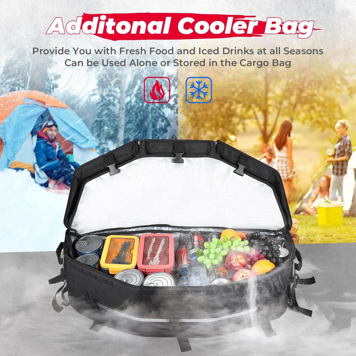 Kemimoto Can-Am Maverick X3 Center & Rear Storage Bag