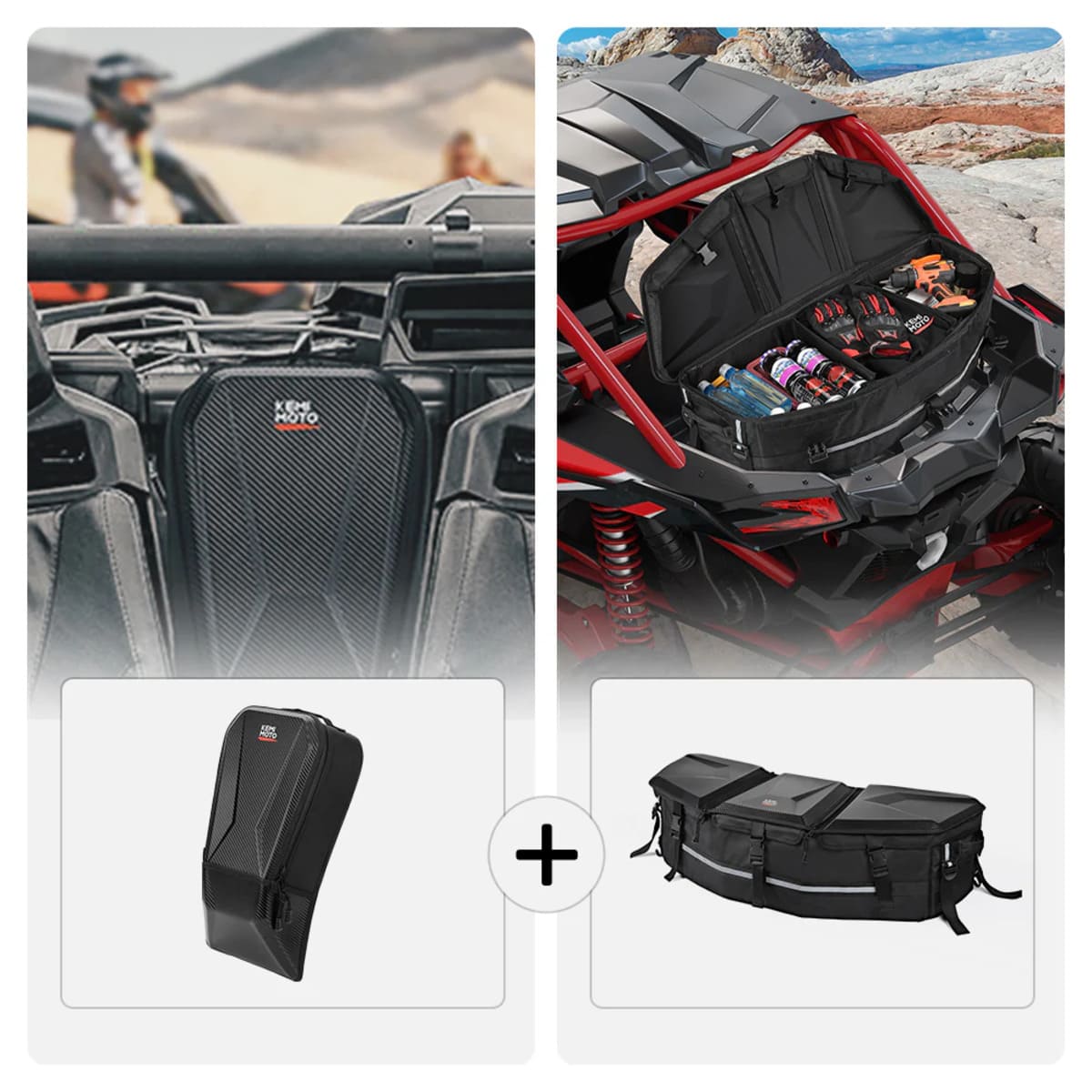 Kemimoto Can-Am Maverick X3 Center & Rear Storage Bag