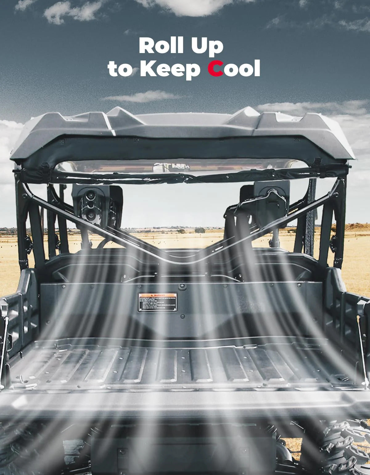 Kemimoto Honda Pioneer 1000-6 UTV Roll Up/ Down Soft Rear Window