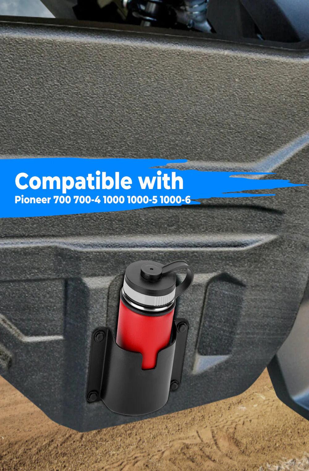 Kemimoto Honda Pioneer 1000-5 Door Mount Drink Cup Holder
