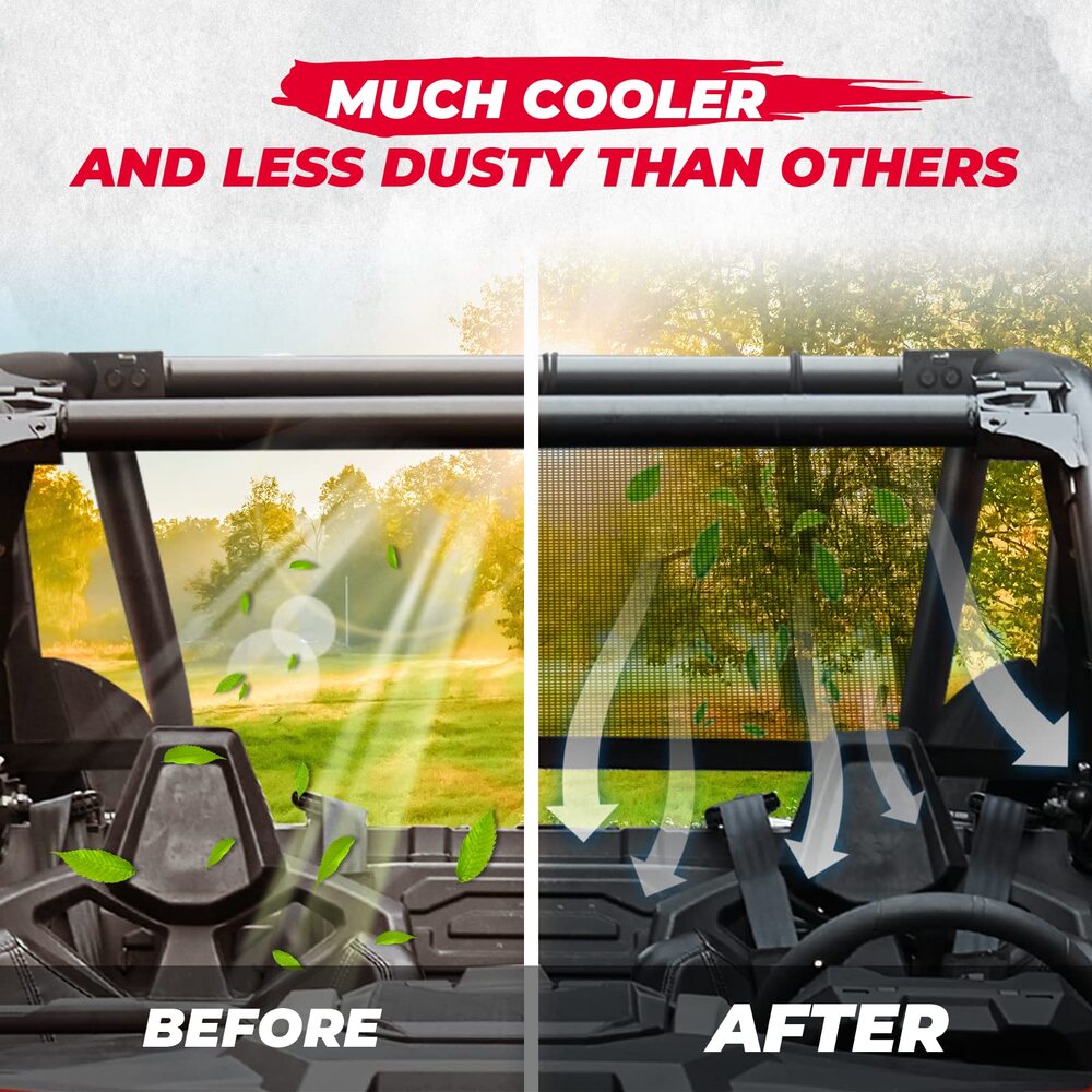 Kemimoto Polaris RZR Pro R Soft Rear Window Net Mesh