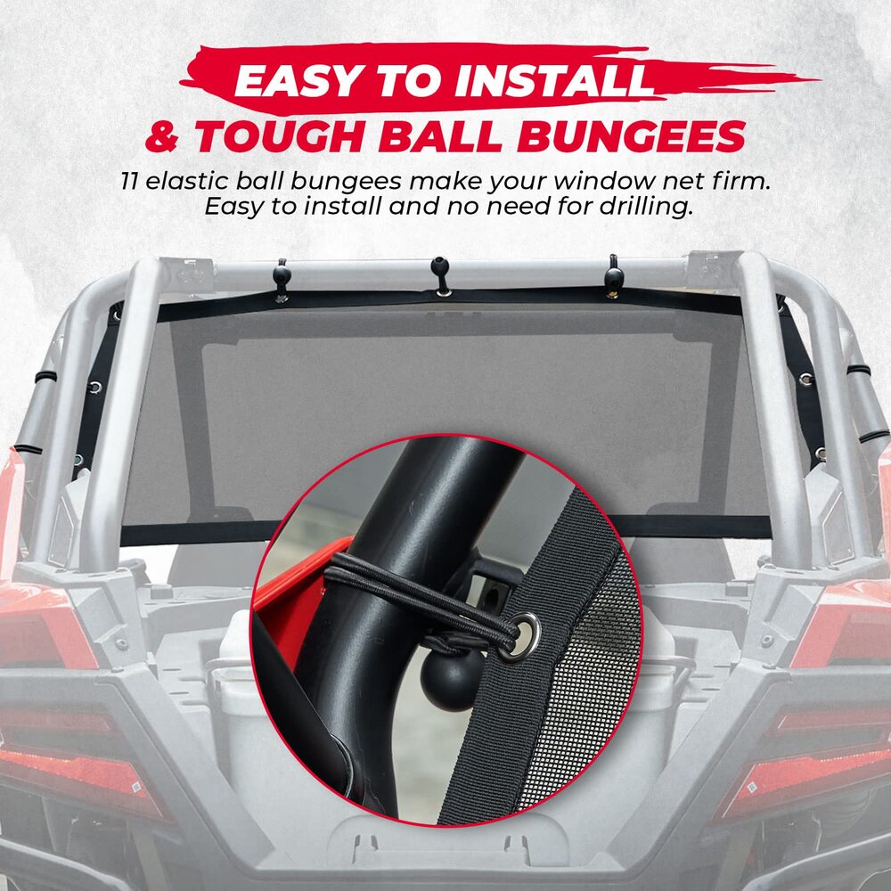 Kemimoto Polaris RZR Pro R Soft Rear Window Net Mesh