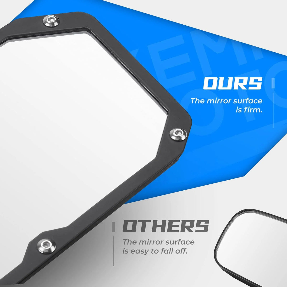 Kemimoto '17-'23 Polaris Ranger 500 Rear View Mirror