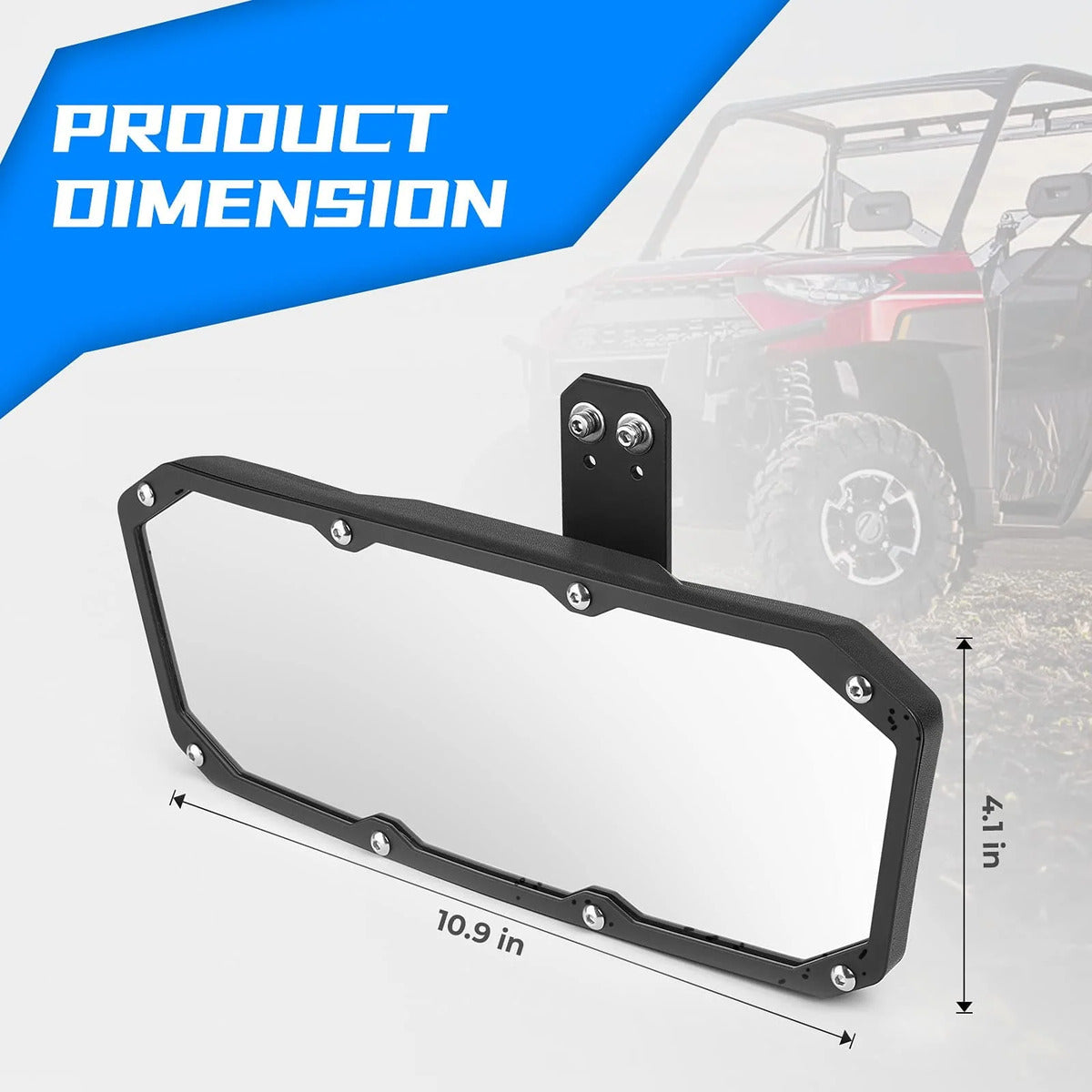 Kemimoto '17-'23 Polaris Ranger 500 Rear View Mirror