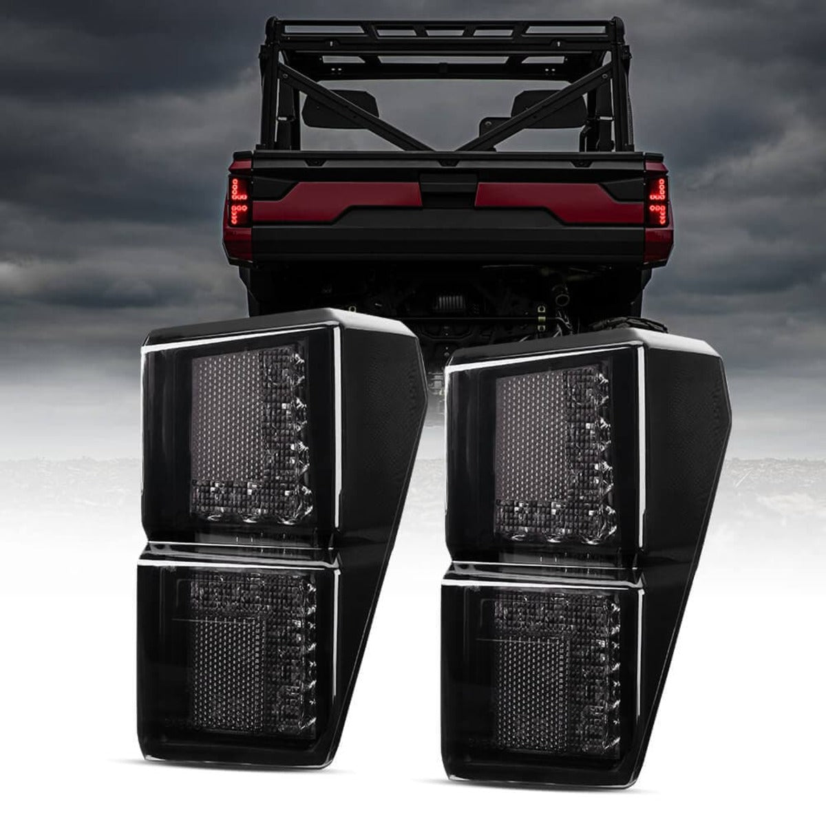 Kemimoto Polaris Ranger XP 1000 Adjustable Side Mirrors & Tail Light