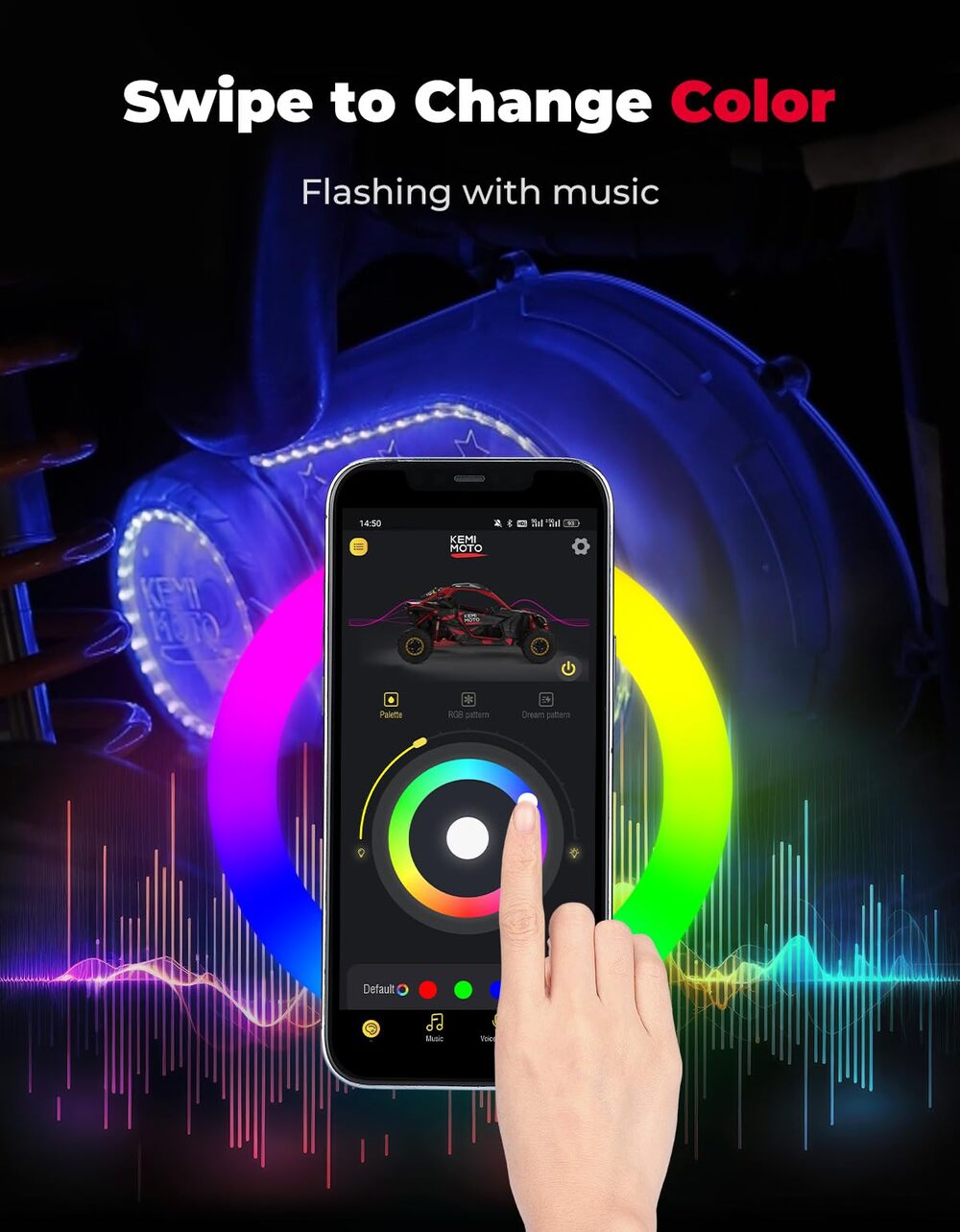 Kemimoto '17-'21 Polaris RZR / Ranger Outer Clutch Cover w/ RGB Lights