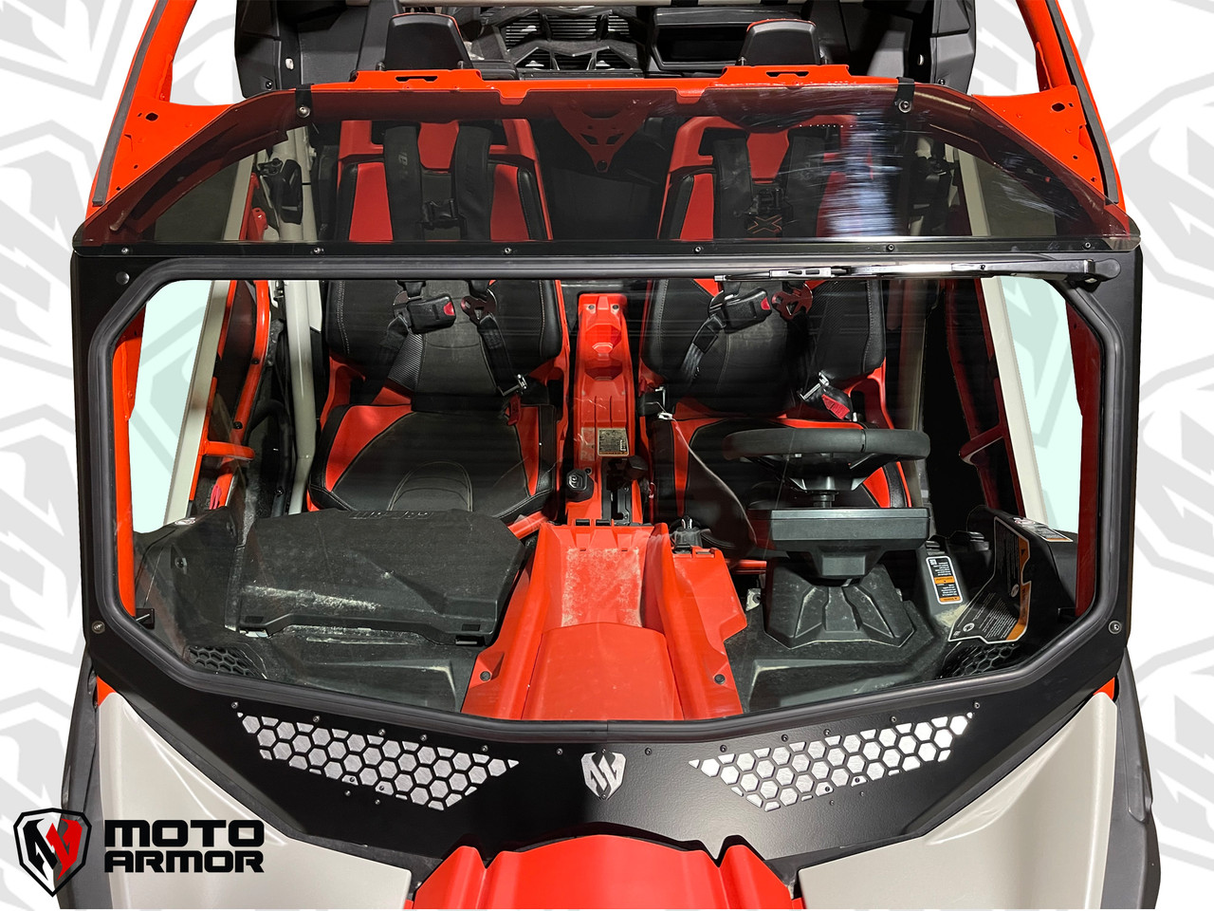 Moto Armor Vented Glass Windshield Can Am Maverick X3