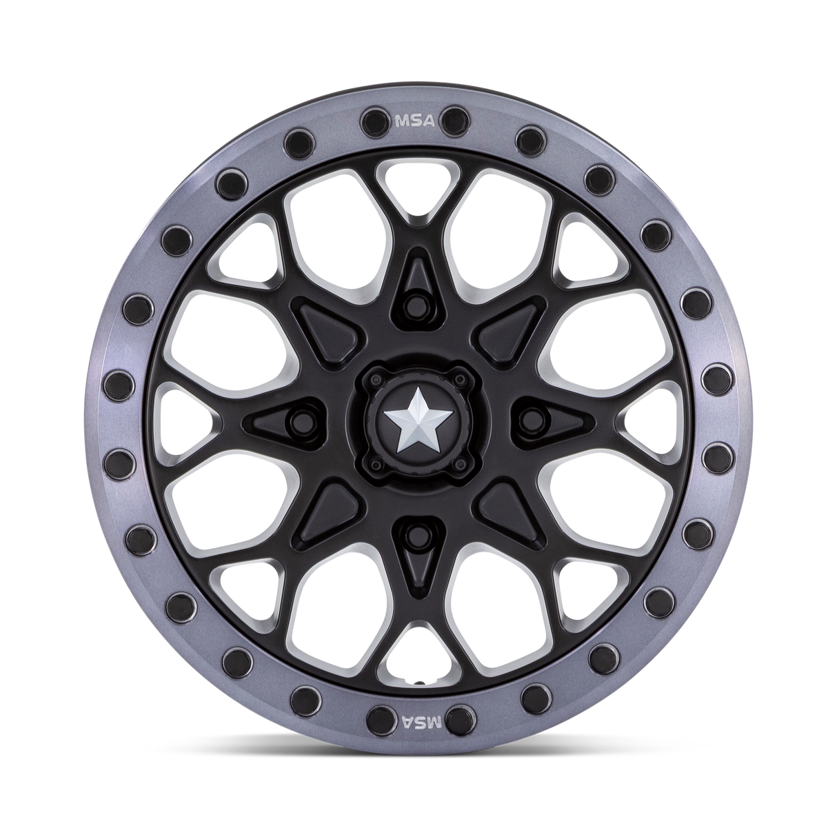 MSA M48 Portal Beadlock - Satin Black w/ Gray Tint Ring