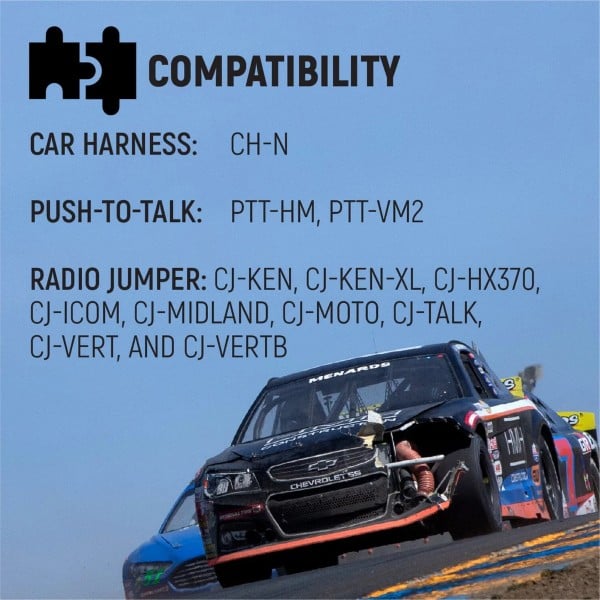 Rugged Radios NASCAR 3C Wired Open Face Helmet Kit with M102 Military Mic