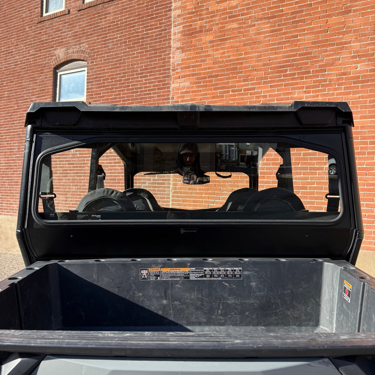 Bent Metal Polaris General Rear Glass Windshield