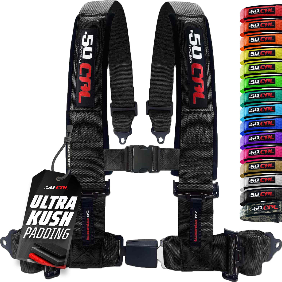 50 Cal Pro Series 4 point Harness with push button release 2" & 3" available
