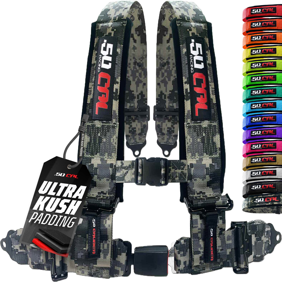 50 Cal Pro Series 4 point Harness with push button release 2" & 3" available