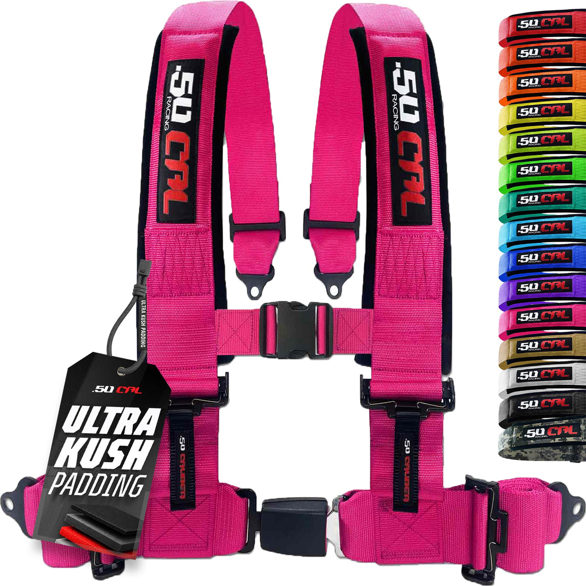 50 Cal Pro Series 4 point Harness with push button release 2" & 3" available