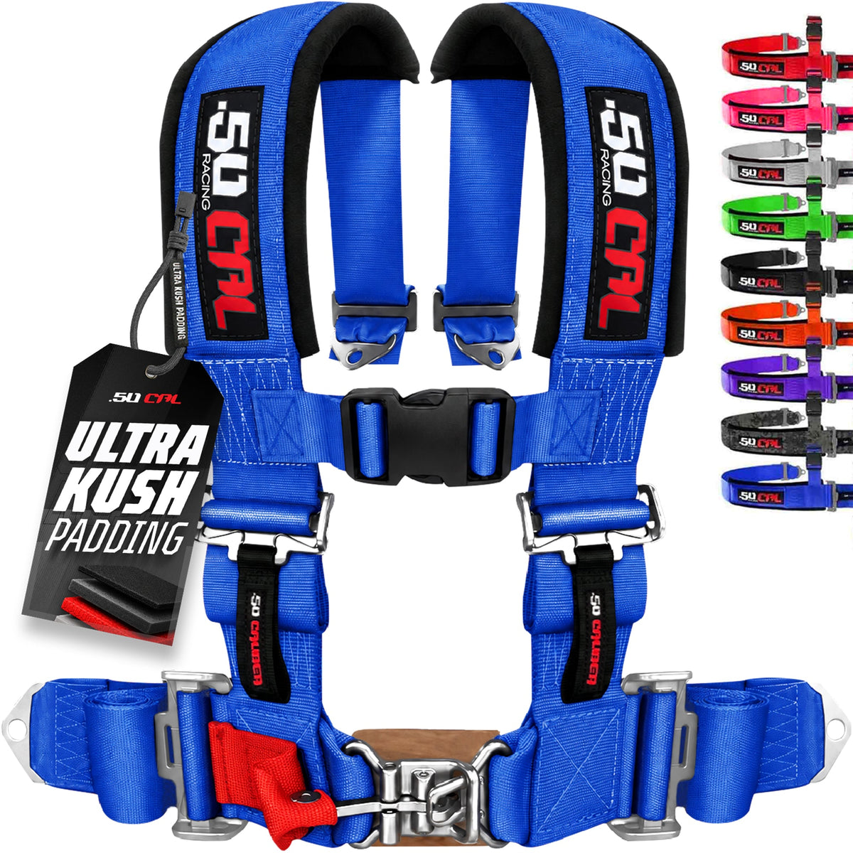 50 Cal Pro Series 3" 4 point Harness Seat Belt 50 Caliber Racing