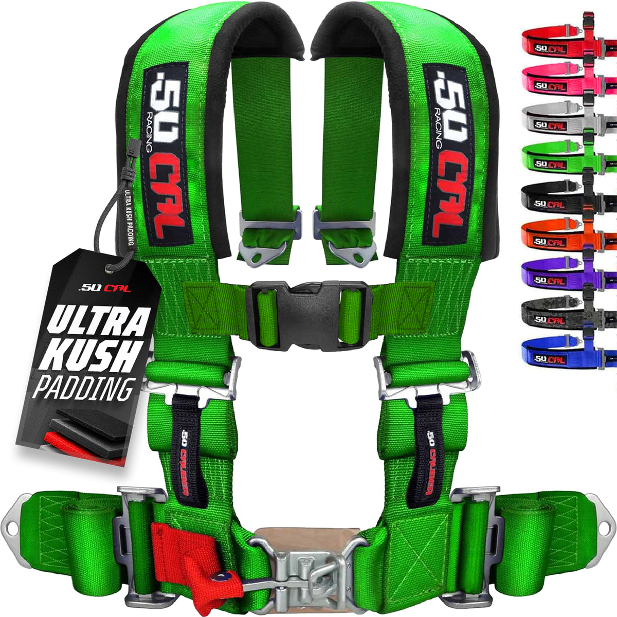 50 Cal 2" 4 Point Racing Harness – Pro Series Race Latch | 50 Caliber Racing