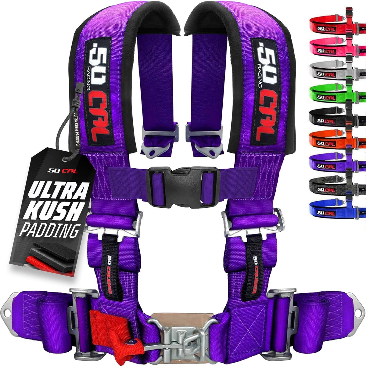 50 Cal 2" 4 Point Racing Harness – Pro Series Race Latch | 50 Caliber Racing