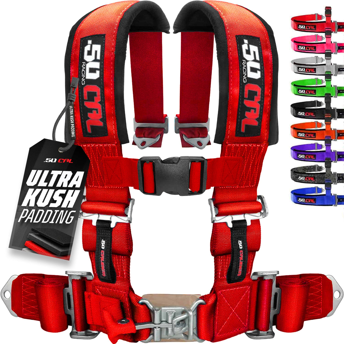50 Cal 2" 4 Point Racing Harness – Pro Series Race Latch | 50 Caliber Racing