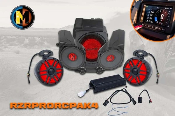 Memphis Audio Polaris RZR Ride Command PRO 4 PLUS Audio Kit (PRO XP - PRO R - TURBO R)
