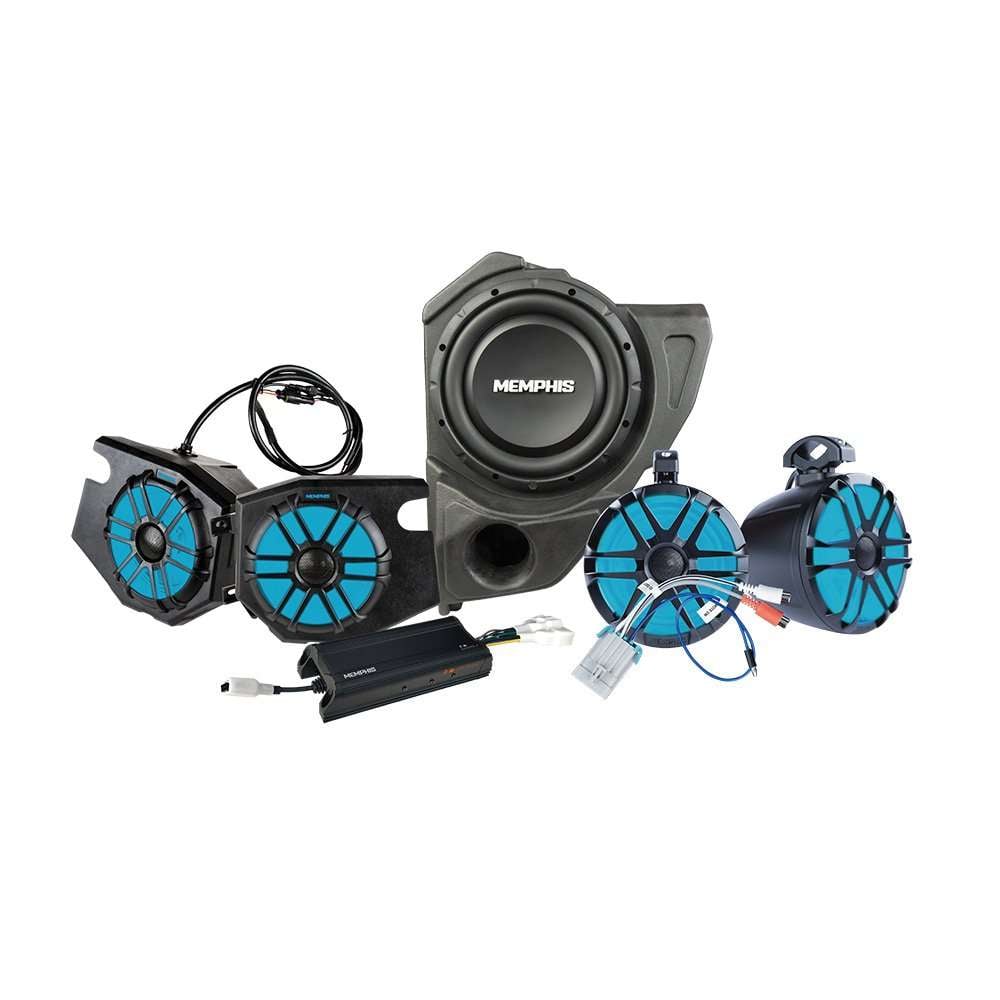 Memphis Polaris RZR Audio SMC2A Front Pods Rear Pods Amp Sub