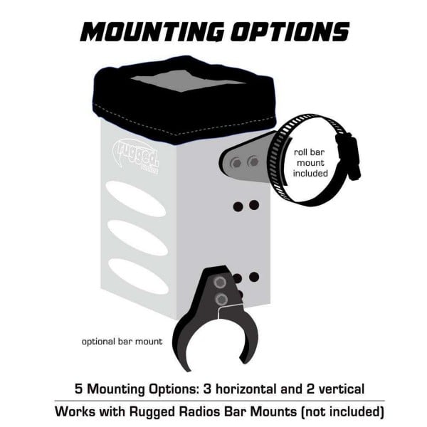 Rugged Radios Aluminum Handheld Radio Box with Universal Mounting