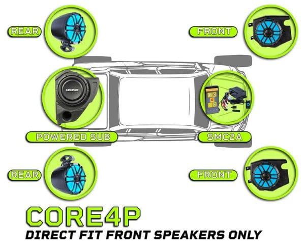 Memphis Audio Polaris General Ride Command PRO 4 PLUS Audio Kit