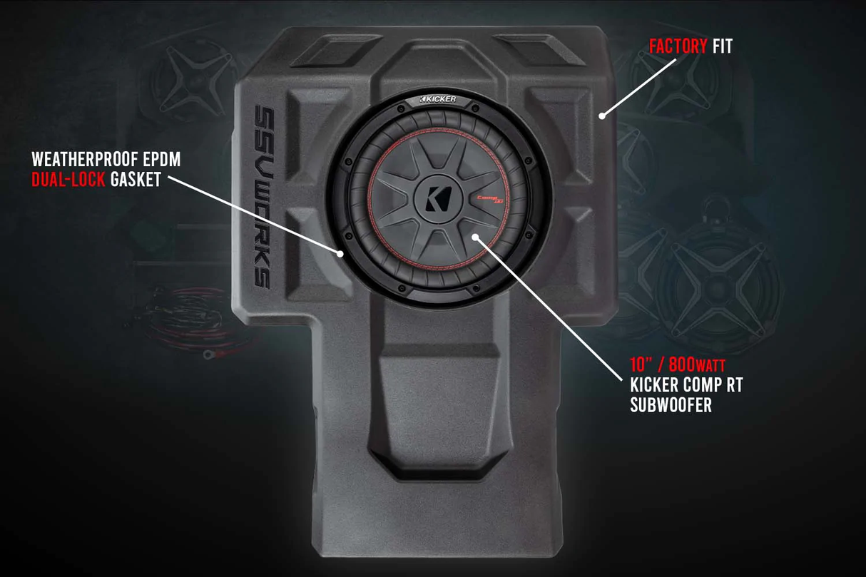 SSV Works '20-'24 Kawasaki KRX1000 2-Seater A-Spec 5-Speaker SSV Works Audio-Kit