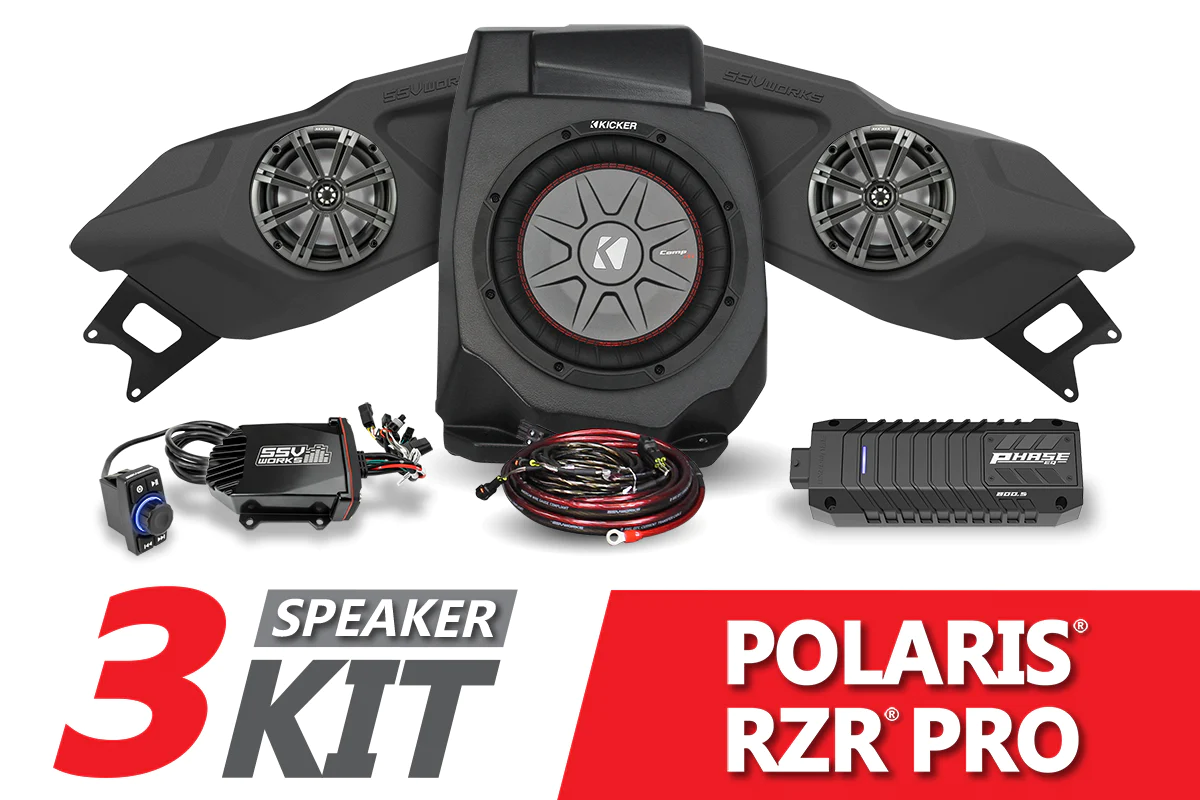 SSV Works Kicker 3-Speaker Plug-&-Play System - 2020-2023 Polaris RZR Pro