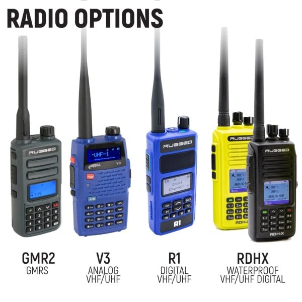 Rugged Radios SUPER SPORT Kit with Radio, Helmet Kit, Harness, and Handlebar Push-To-Talk