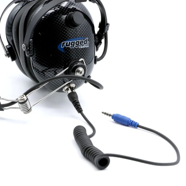 Rugged Radios SUPER SPORT Coil Cord Adaptor Cable to 5-pin Headset