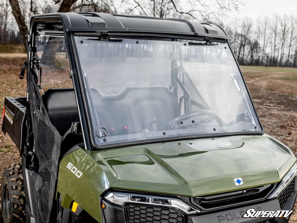SuperATV '26+ Polaris Ranger 500 Scratch-Resistant Flip Windshield