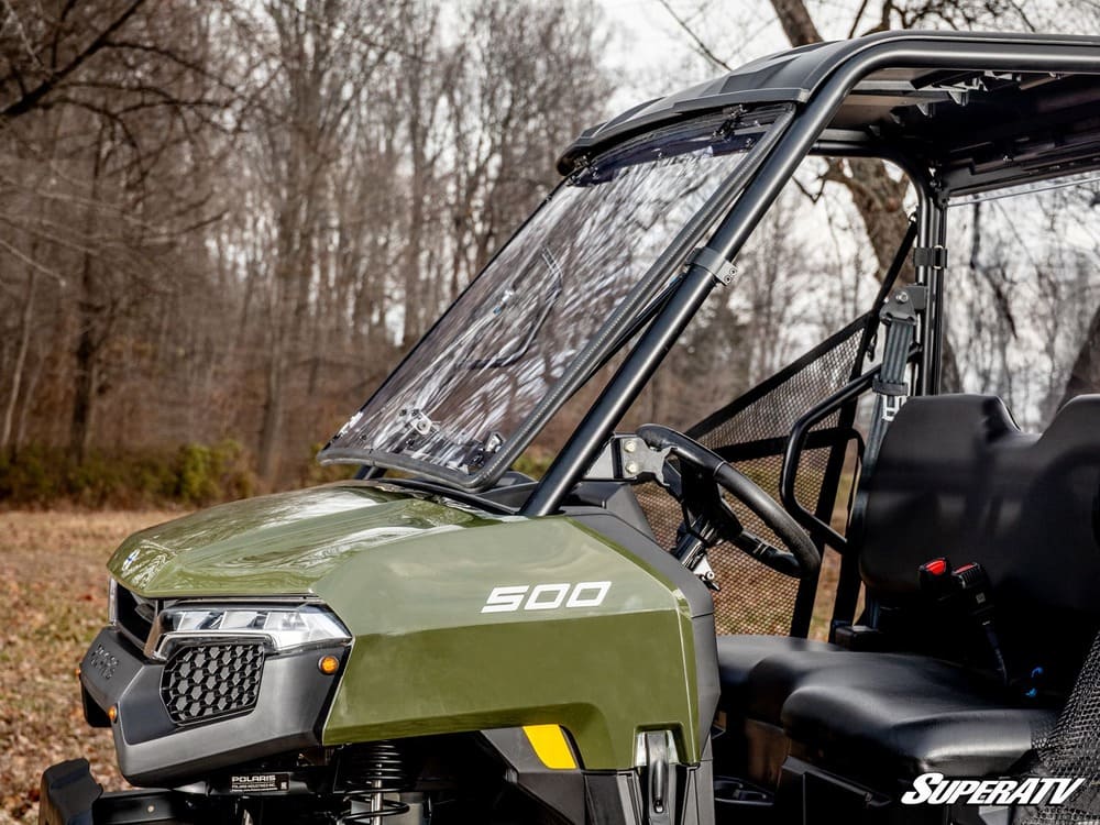 SuperATV '26+ Polaris Ranger 500 Scratch-Resistant Flip Windshield