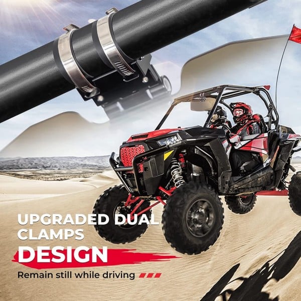 Kemimoto Universal Tinted Sun Visor Sun Shade For 1.5”-2” Roll Bars