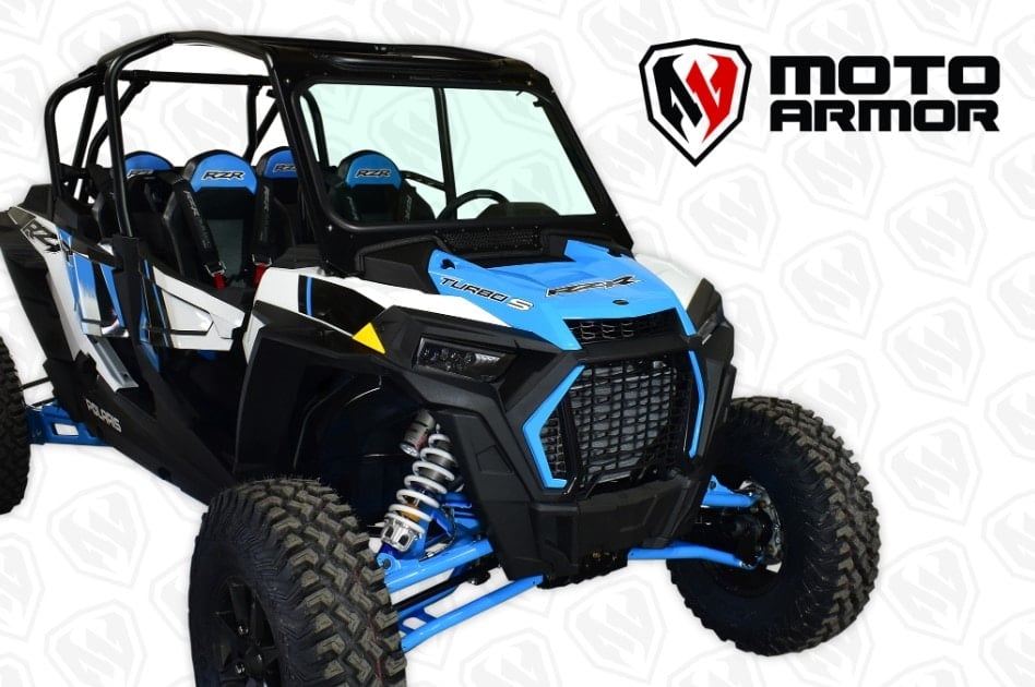 Moto Armor Full Glass Windshield - Polaris RZR Turbo S