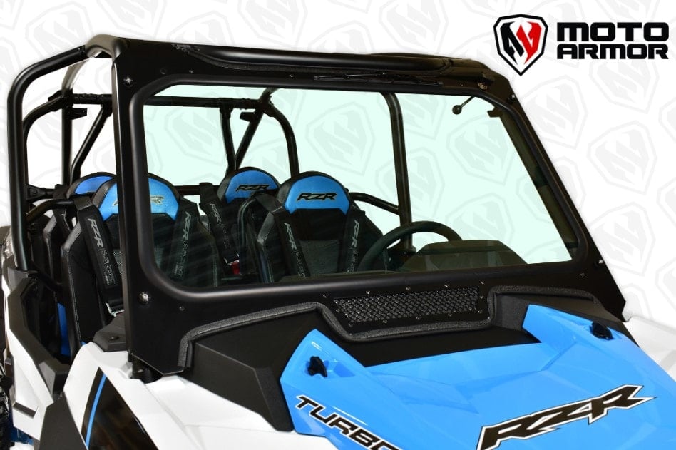 Moto Armor Full Glass Windshield - Polaris RZR Turbo S