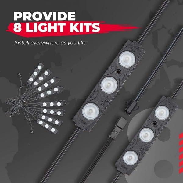 Kemimoto UTV Bed Lights / Cargo Cab Lights - 8 PCs