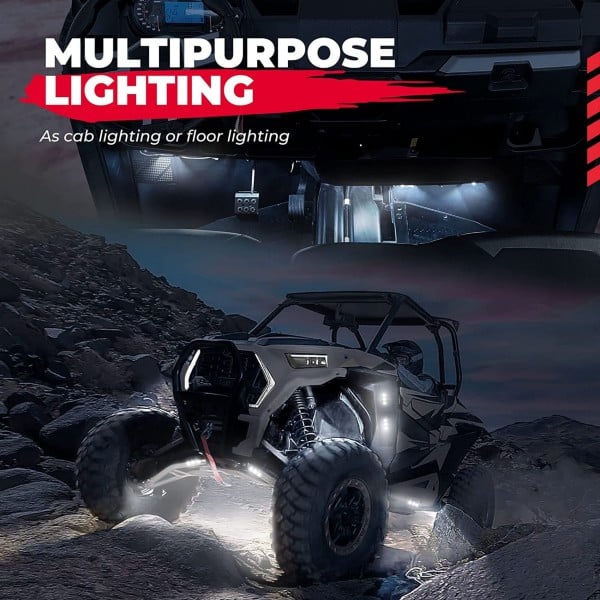 Kemimoto UTV Bed Lights / Cargo Cab Lights - 8 PCs