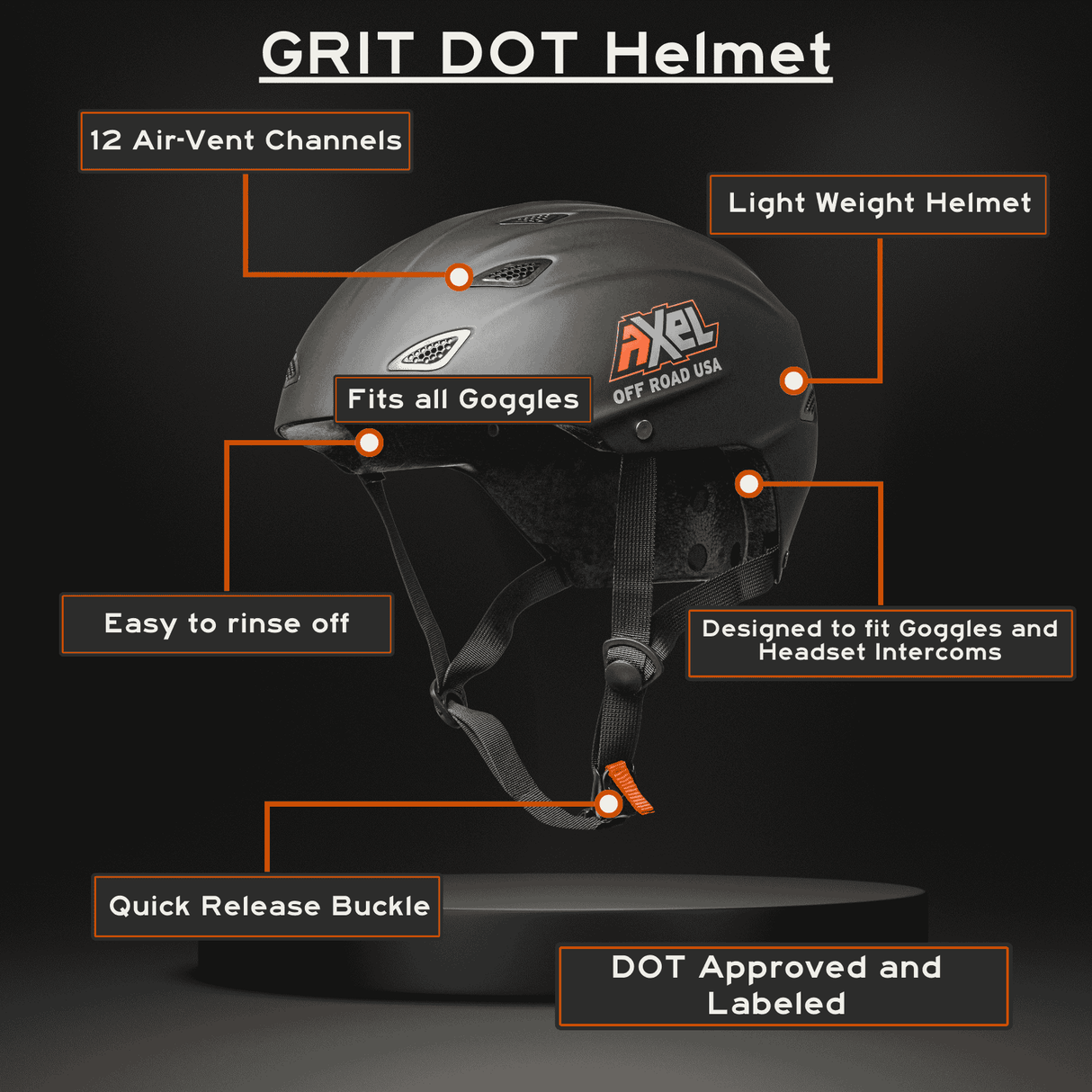 Axel Off Road GRIT D.O.T. Helmet