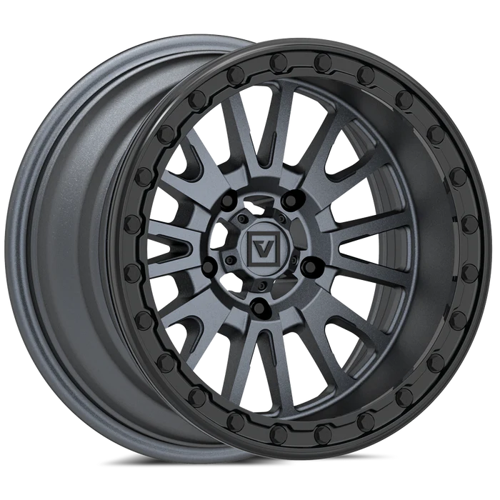 Valor Offroad V16 Beadlock UTV Wheel - Satin Gunmetal