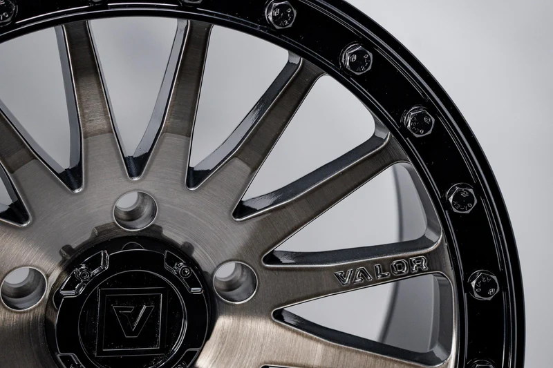Valor Offroad V06 Beadlock 5-Lug - Brushed Gunmetal