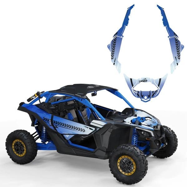 Kemimoto Can-Am Maverick X3 Blue Graphic Decal
