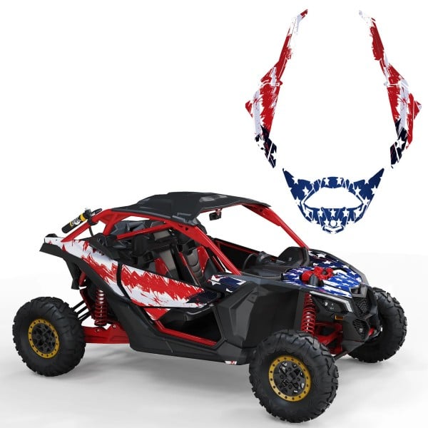 Kemimoto Can-Am Maverick X3 Graphic Decal with USA Flag