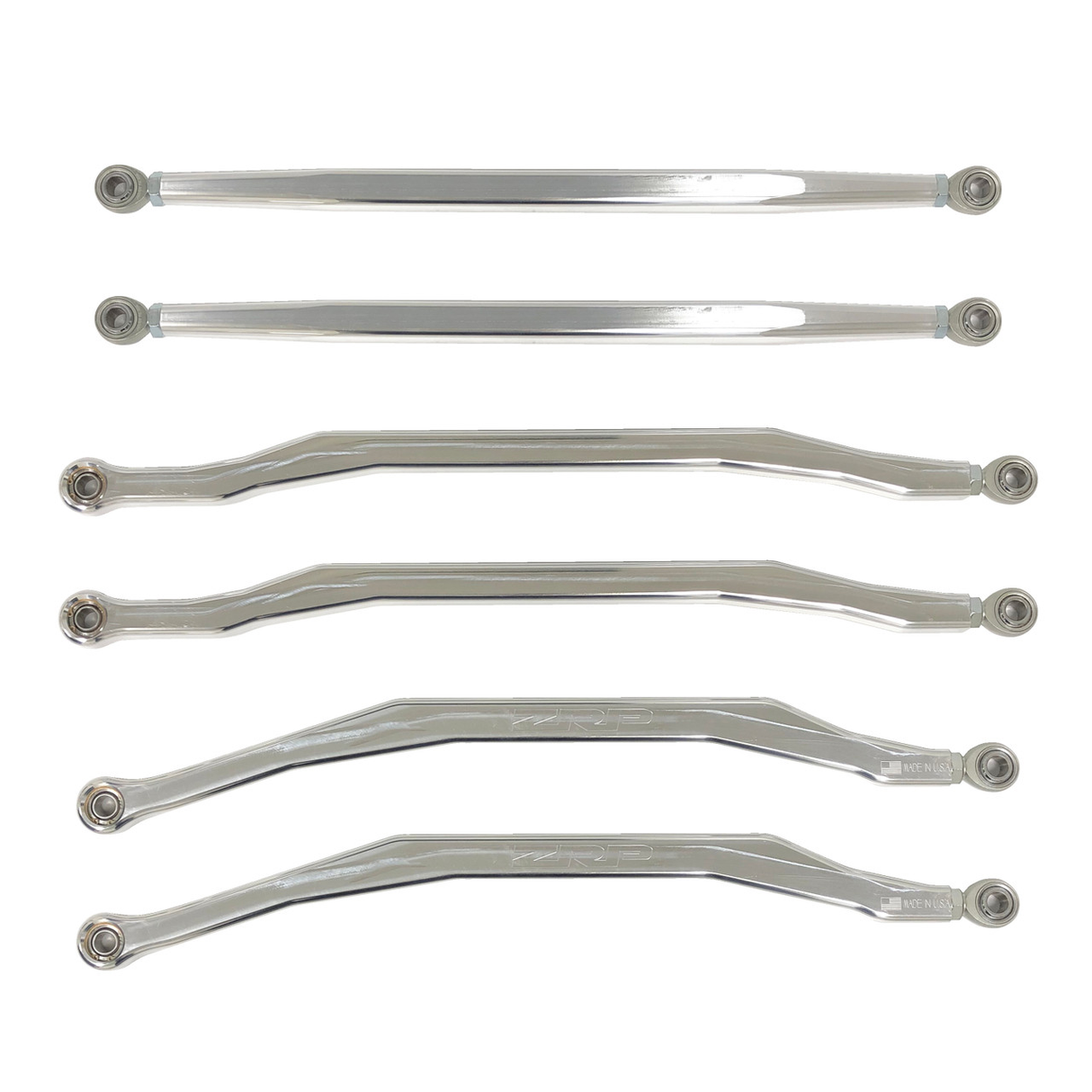 ZRP X3 High Clearance Billet Radius Rods Set (6) - Raw Aluminum 64"