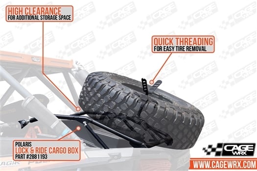 CageWRX High Spare Tire Carrier - RZR XP 1000/Turbo/Turbo S