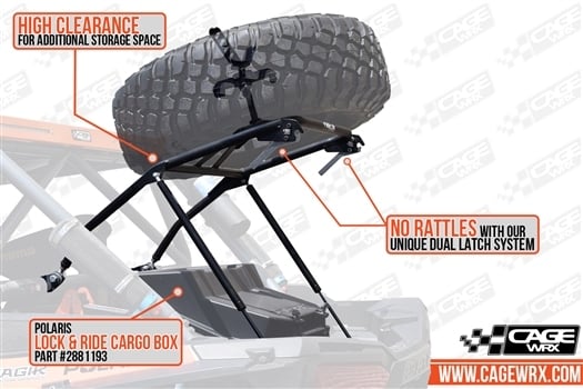 CageWRX High Spare Tire Carrier - RZR XP 1000/Turbo/Turbo S