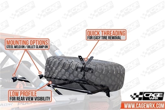 CageWRX Standard Spare Tire Carrier - RZR XP 1000/Turbo/Turbo S